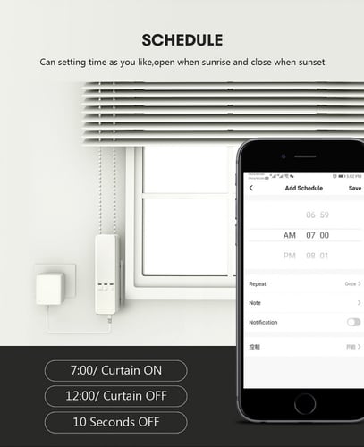 جهاز التحكم بالستائر مع ريموت