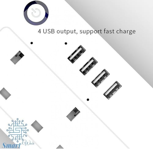 التوصيلة الذكية الكهربائية مع 4 منافذ UK و4 منافذ...