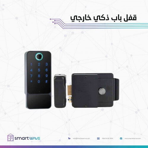 قفل باب ذكي خارجي بلوتوث مع خمس طرق للوصول