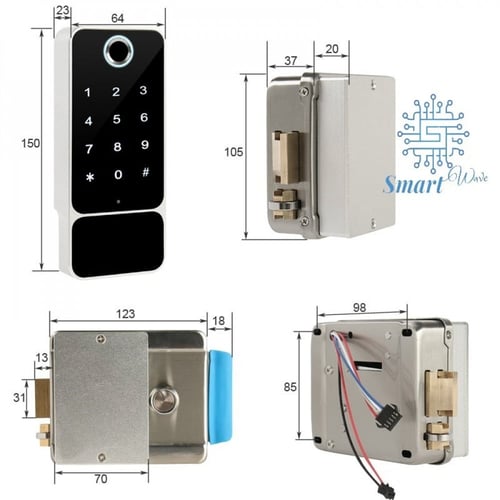 قفل باب ذكي خارجي بلوتوث مع خمس طرق للوصول