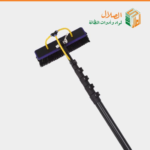 Aluminum and glass facade cleaning set 6.14 meters with brush and water hose, fiberglass stick