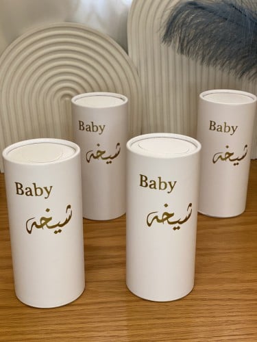 مناديل اسطوانيه بكتابة فينيل