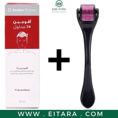 محلول بخاخ أفوجين 5% للرجال من افالون 50 مل + رولر...