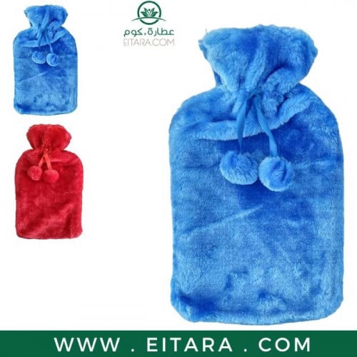 قربة ماء ساخن بسعة 2 لتر بغطاء مرن (متوفرة بالأزرق...