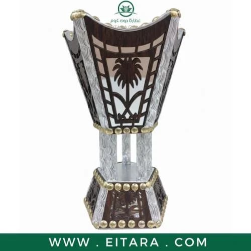 مبخرة تراثي خشب وسط بني