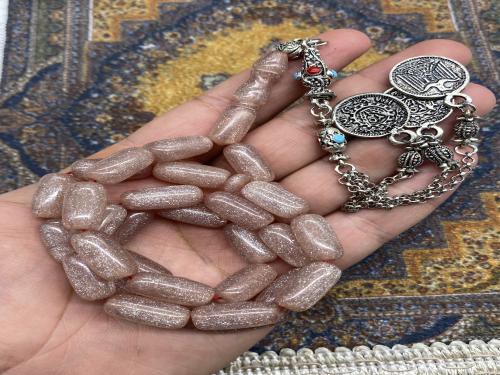 فاتوران مسكي منجم صنوبري 33 خرزه 9 ملي