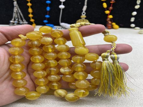 فاتوران لون كهرماني ٤٥ خرزه ١٢ ملي