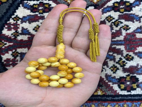 تراب كهرمان فواح ٣٣ خرزه ٩ملي كركوشه تفصال يدوي