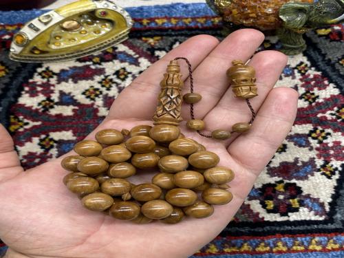 كوك بخراطه فاخره وشاهد وكبوس حفر يدوي ٤١ خرزه ١٢ م...