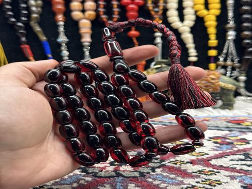 فاتوران ياقوتي مغطس عنبر ١٠-١٤ ملي ٤٥ خرزه