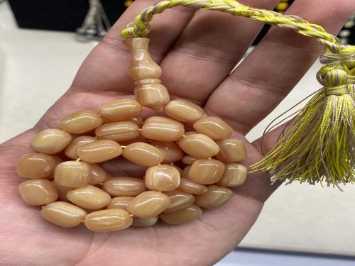 فاتوران لون كهرماني ناعم ٤٥ خرزه ٩-١٢ ملي