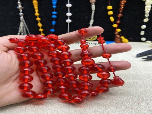 فاتوران لون ياقوتي تمليكه ٤٥ خرزه ١٢ ملي