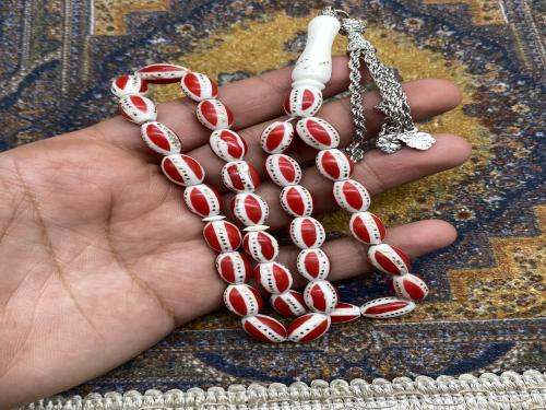 عظم مطعم نحاس وبودرة المرجان ٣٣ خرزه ٩ ملي