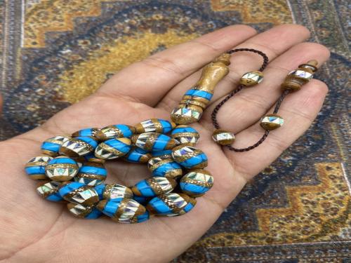 كوك مطعم فضه وفيروز وصدف بحري وعاج ٣٣ خرزه ٩ ملي