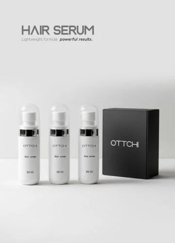ثلاث عبوات سيروم OTTCHI للشعر