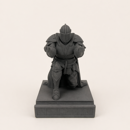 تمثال على شكل محارب | ستاند ملعقة أو قلم