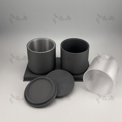 وعاء وزن وترطيب القهوة - تصميم مزدوج مع قاعدة