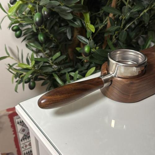 مقبض طويل بورتافلتر | خشب جوز مقوس