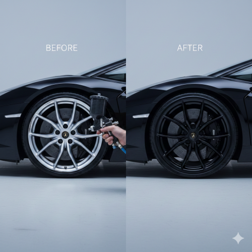 Spray the rims