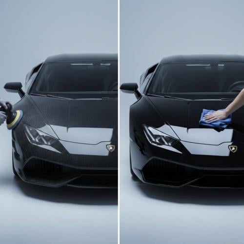 Interior and exterior polishing for a small car