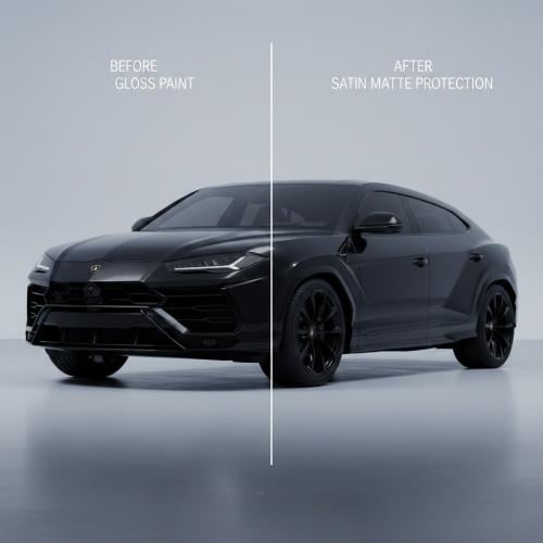 Transparent matte protection film PFF Medium car