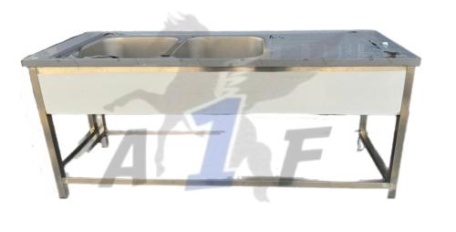 مجلى ستانلس استيل 200*70*90- 2 حوض