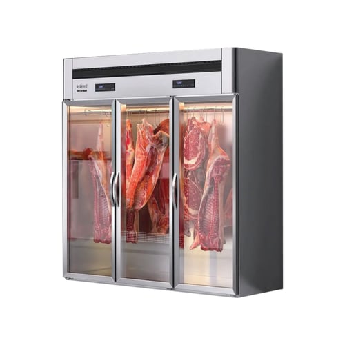 ثلاجة تعليق لحوم 3 باب زجاج 197.3*213*80