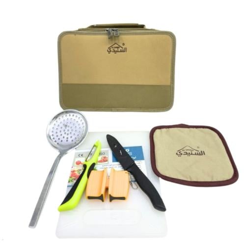 شنطة عدة الشيف مكتملة 7 قطع كاكي