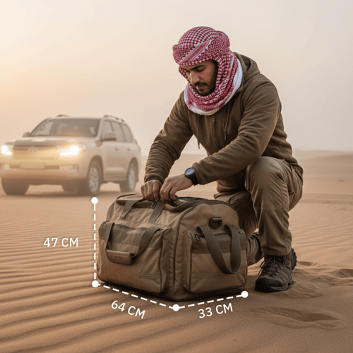 شنطة عزبة التنهات كاكي السنيدي باكثر من حجم