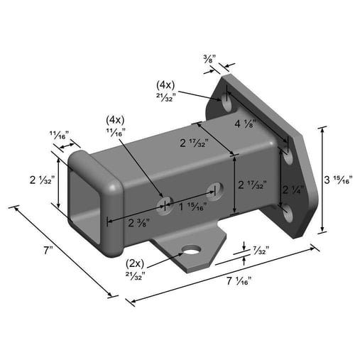 قاعدة سيارة للهوك 4 مسامير