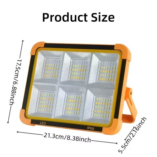 كشاف طاقة شمسية وشحن 6 خانات
