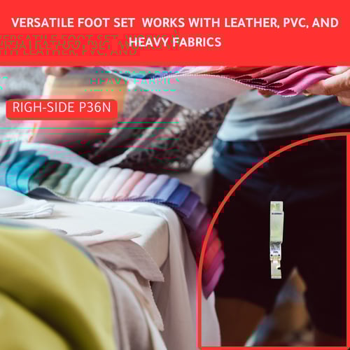 مجموعة دواسة خياطة صناعية بسحاب ضيق مائل لليمين