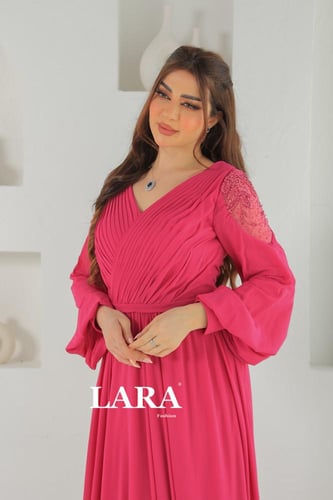 فستان سهرة شيفون فوشي