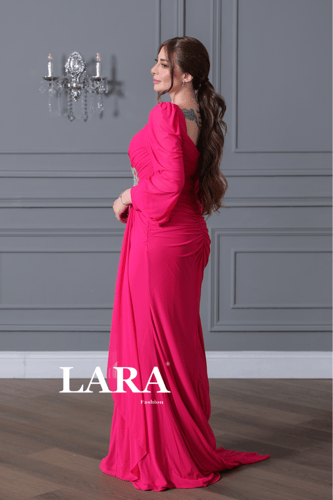 فستان ناعم تل لون بنفسجي