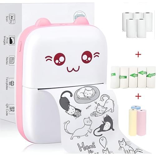 كول برينت - طابعة حرارية مع ١٤ بكرة تعمل بالبلوتوث...