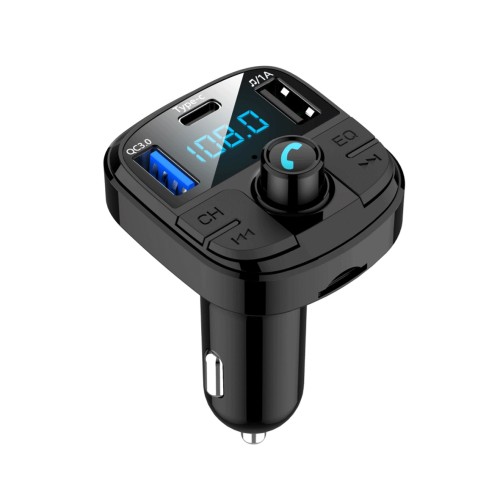فانتوم بلو - جهاز بث FM لمسجل السيارة مع شاحن QC3....