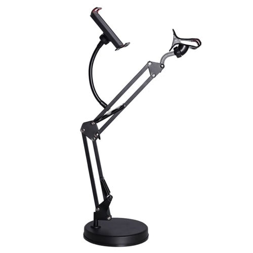 الحامل المعدني المزدوج للجوال والآيباد