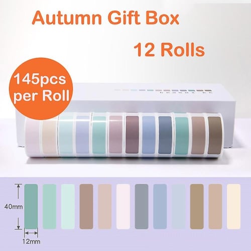 ملصقات Niimbot موراندي | 12 بكرة ملصقات حرارية ملو...