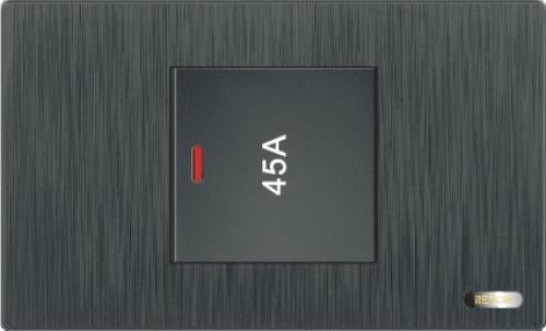 مفتاح مكيف 7*7 45A بيانو اسود