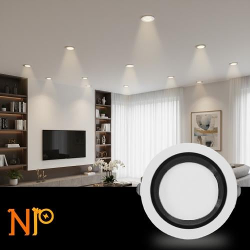 كشاف دفن ضد التوهج 7 وات إطار أبيض انارة ابيض