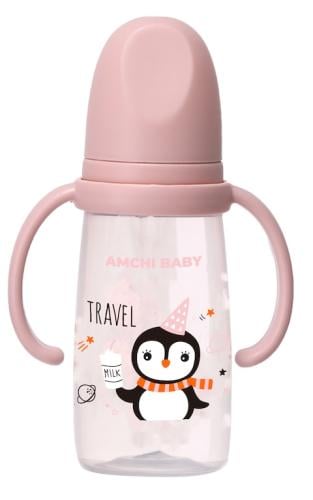 امتشي رضاعة اطفال بمسكة يد 200 مل وردي من +0