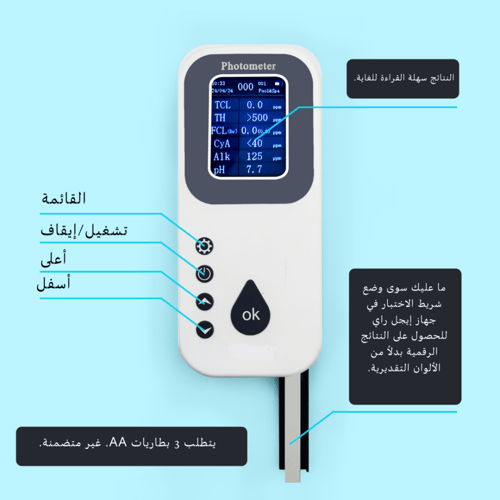 Eagle Ray | مجموعة اختبار المياه الرقمية
