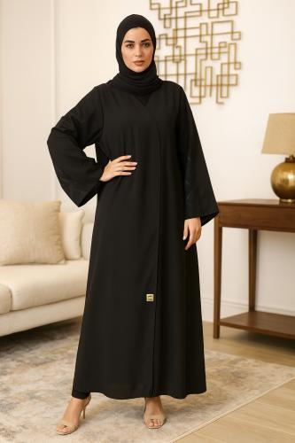 طقم عباية كريب حرير