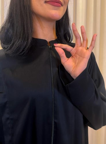 طقم عباية ياقة صيني