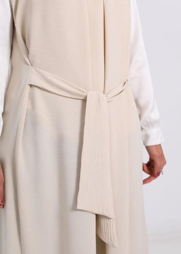 Beige basic dress