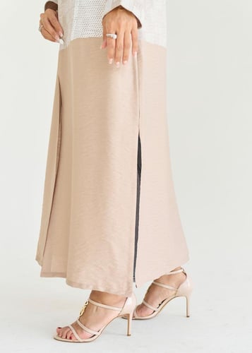 NOOR BEIGE BLUSH CARDIGAN
