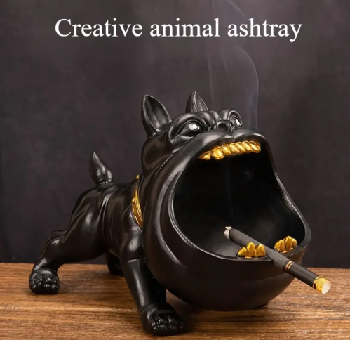 طفاية سجائر ديكورية تحفة فنية على شكل كلب