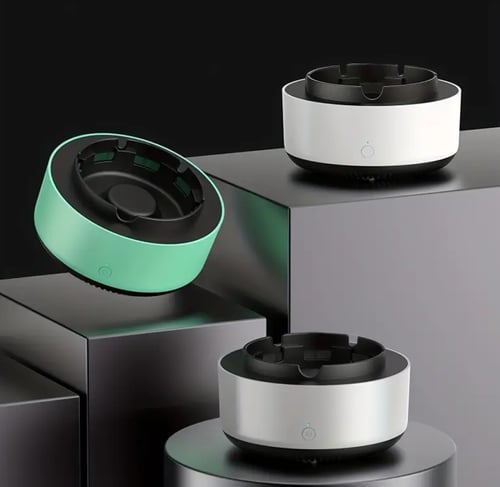 طفاية سجائر مع مروحة شفط و تنقية للهواء