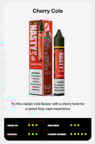 نكهة ناستي كرز كولا Nasty Liq Cherry Cola