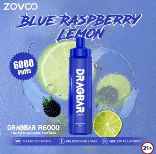 شيشة دراق بار زوفو 6000 سحبة DRAGBAR R6000 PUFFS